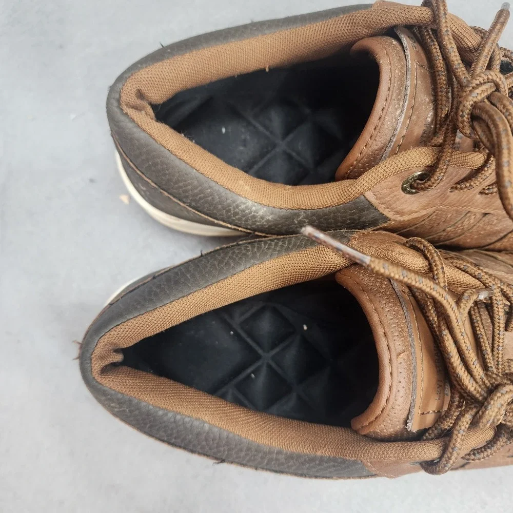 Levi's Low Top Sneakers Brown Synthetic Leather Lace Up Mens 10.5 51955609H